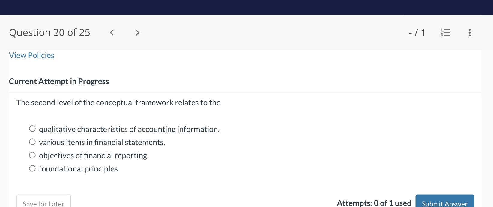  Current Attempt in Progress The second level of the conceptual framework