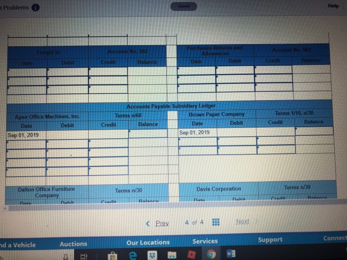 used to record these transactions are also provided. All balances shown are
