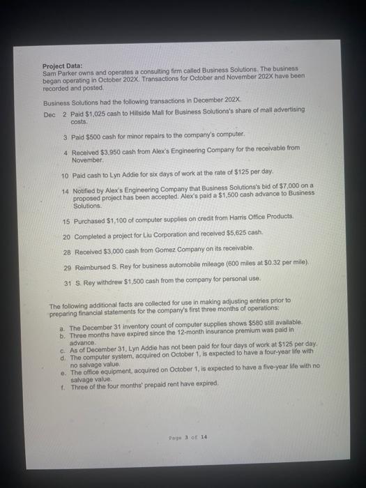 for Eusiness Solutiont Ledger (Continued) \begin{tabular}{|l|l|l|l|} \hline \multicolumn{5}{|c|}{ 201: Accounts Payable }