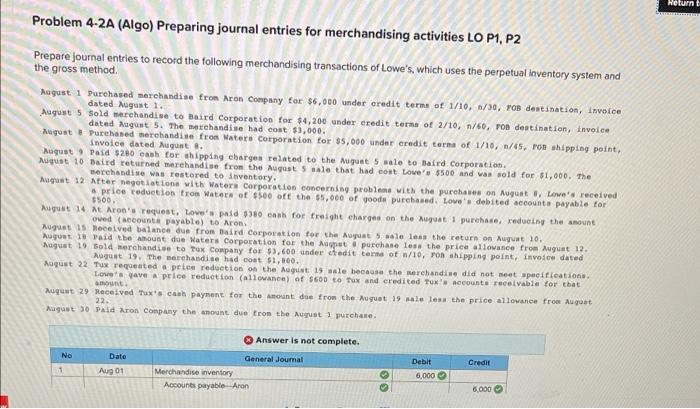 I don't know why I get the last one wrong. Problem 4-2A