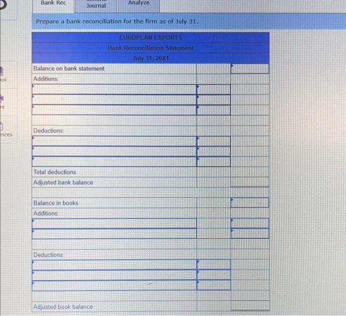 journalizing entries to adjust the cash balance. LO 9-5, 9-6, 9-7 On
