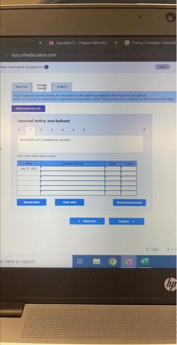 August 1, 20X1, Sofia Marciano, the accountant for European Exports, downloaded the