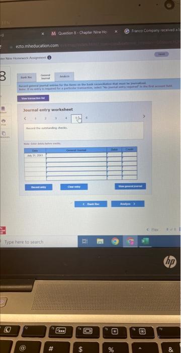 the following differences between the bank's records and the company's Cash account
