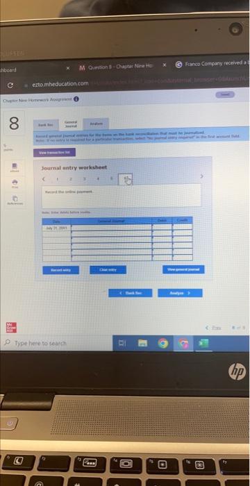in the general ledger a. An electronic funds transfer for $14,100 from