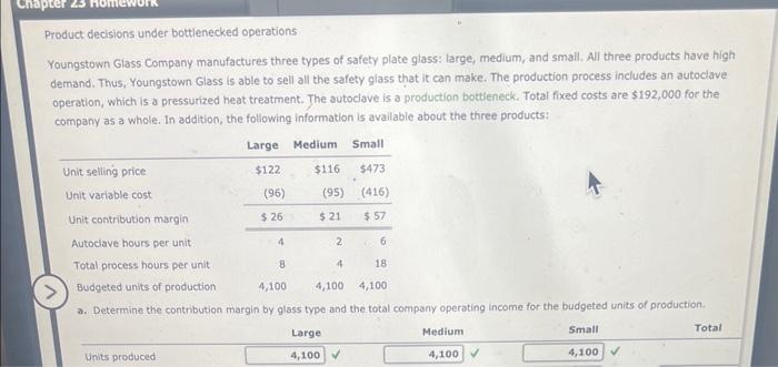 500,200 -393,600 Feedback Contribution margin Autoclave hours per unit Unit contribution margin
