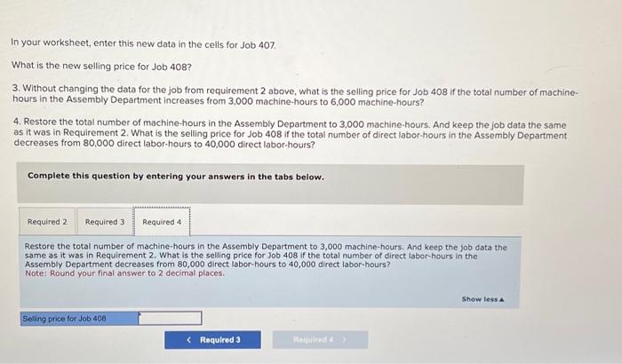 what is the selling price for Job 408 if the total number
