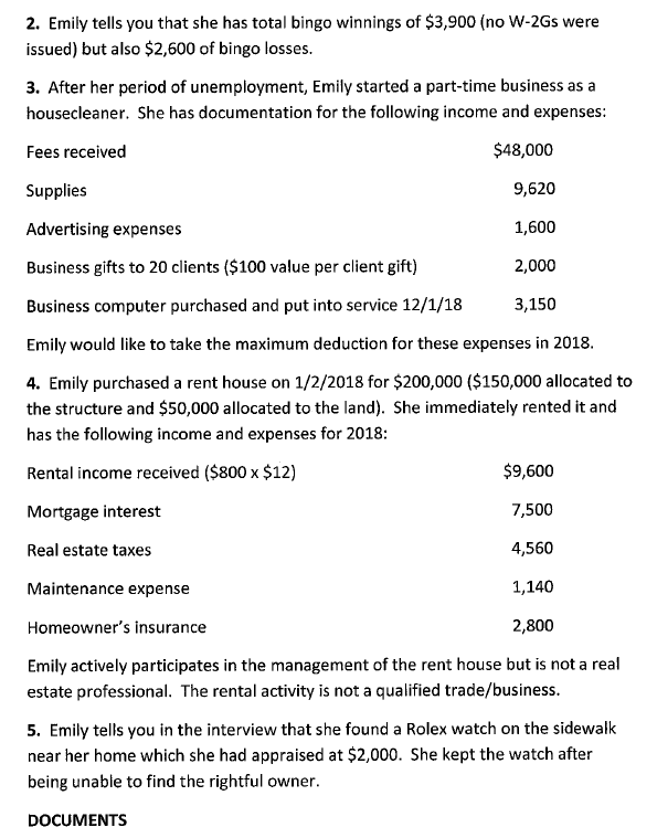amount which would be reported on her 2018 Form 1040. If the