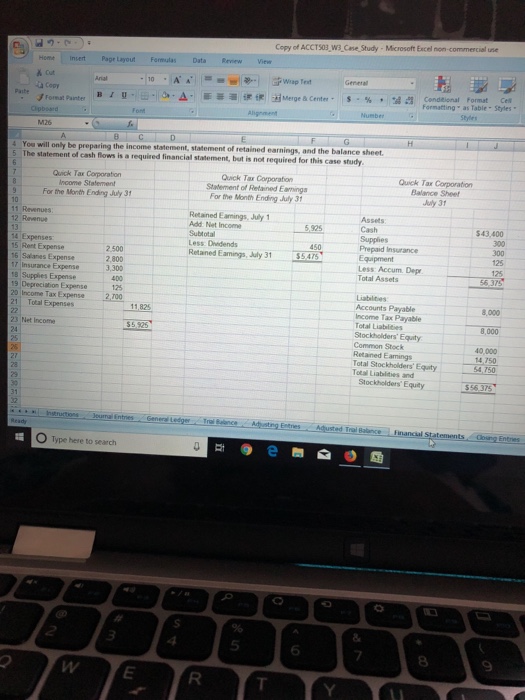 balance Copy of ACCT503 W3 Case Stud Home Insert Page Layout Formulas