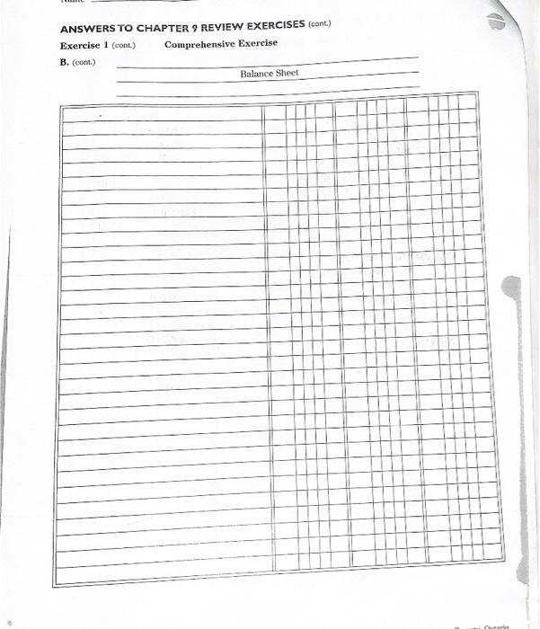 HELP ME Oakvile jounnet WORK SHEET ANSWERS TO CHAPTER 9 REVIEW EXERCISES