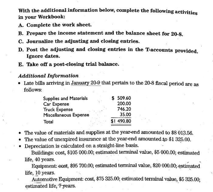 trial balance of the Oakville Joumal, after a fiscal period of one
