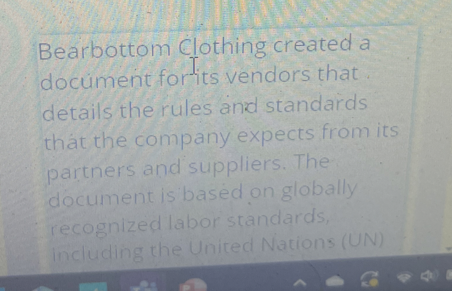  Bearbottom Clothing created a bocument forits vendors that betails the rules