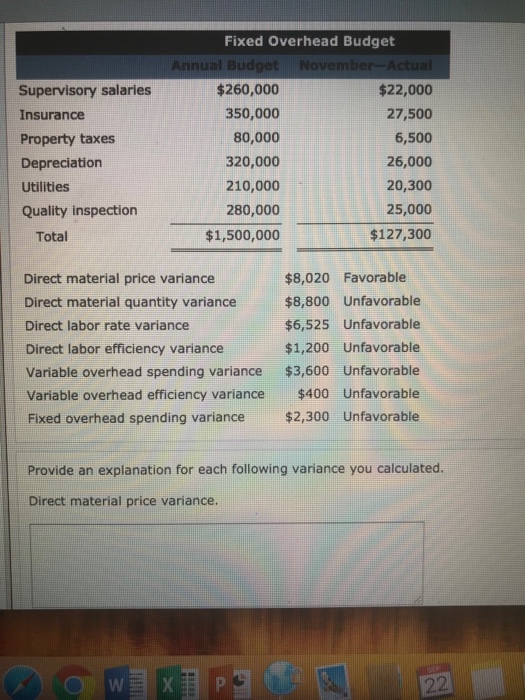 materials 1.50 yards Direct labor 0.50 DLH 0.50 DLH 0.50 DLH Flxed