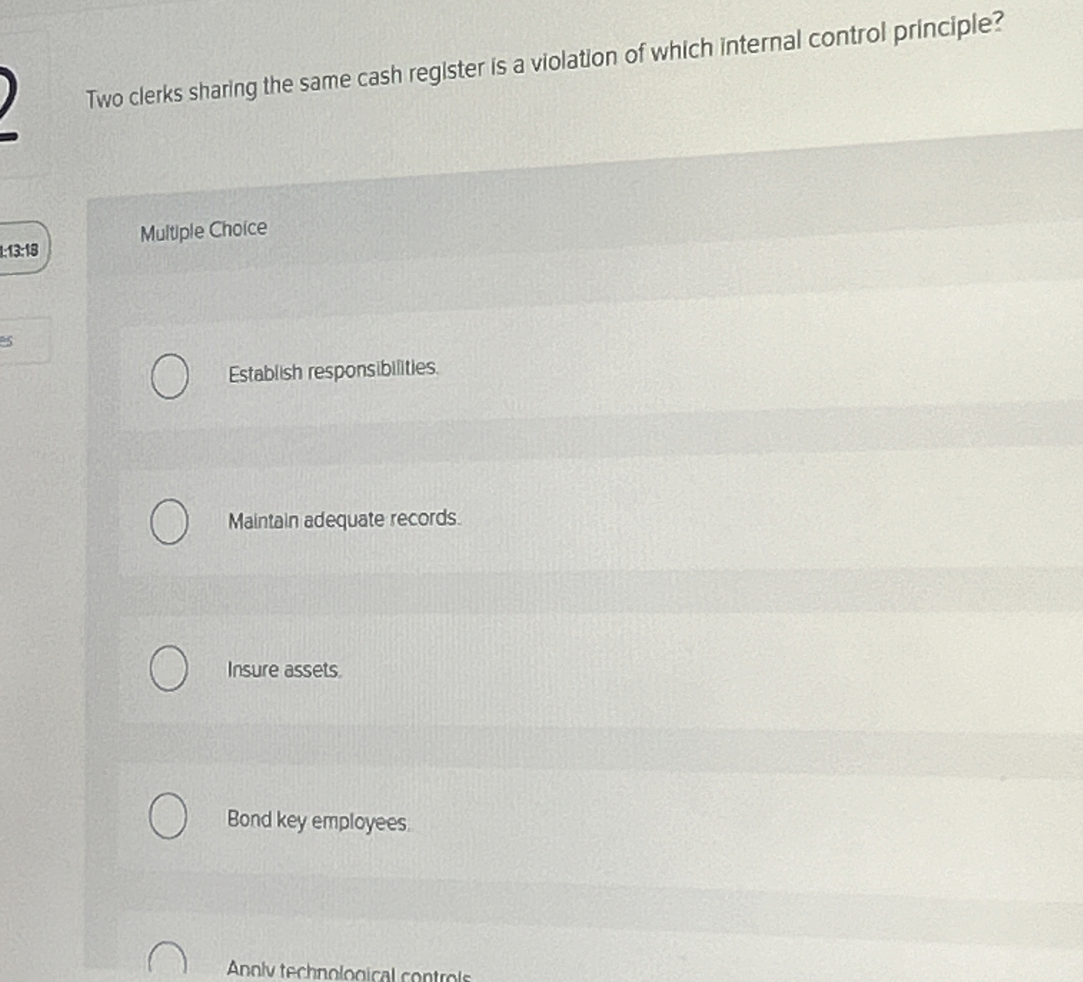  Two clerks sharing the same cash register is a violation of