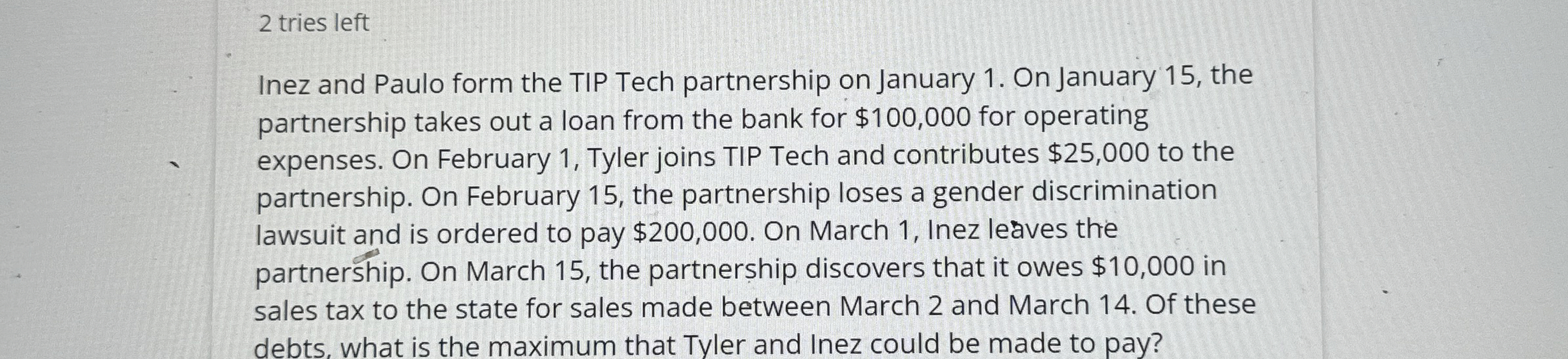  2 tries left Inez and Paulo form the TIP Tech partnership