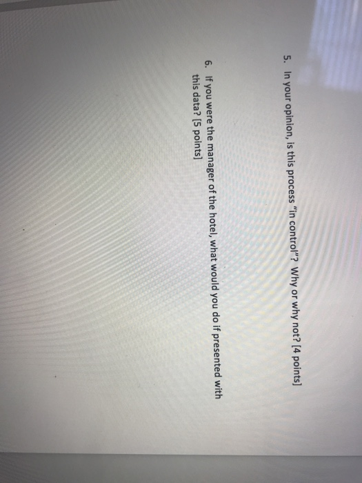 target time for delivery of their breakfast room service and measures actual