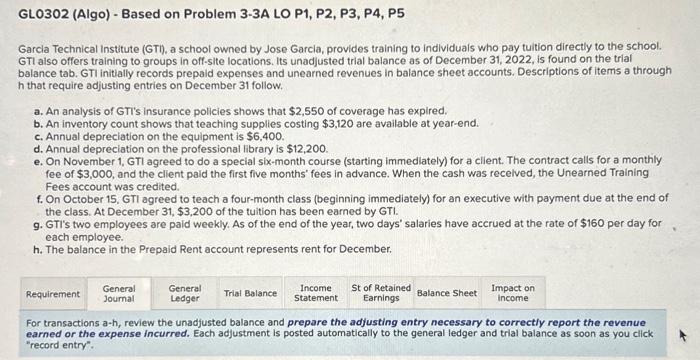  need help solving all of this please help. Garcla Technical Institute