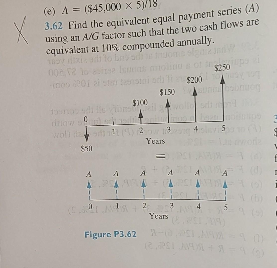  How to find A using A/G? (e) A=($45,0005)/18 3.62 Find the