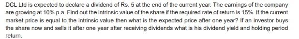 please do not answer wrong DCL Ltd is expected to declare a