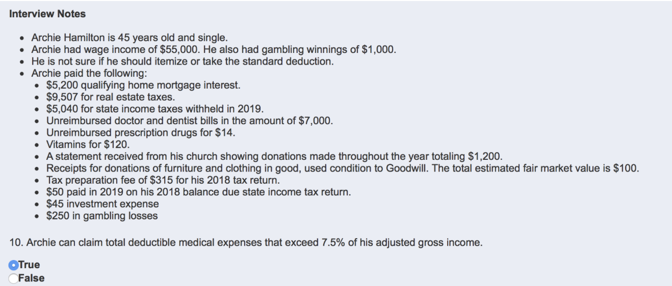Interview Notes Archie Hamilton is 45 years old and single. Archie