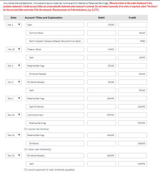 if the answers are already plugged. The stockholders' equity accounts of Martinez
