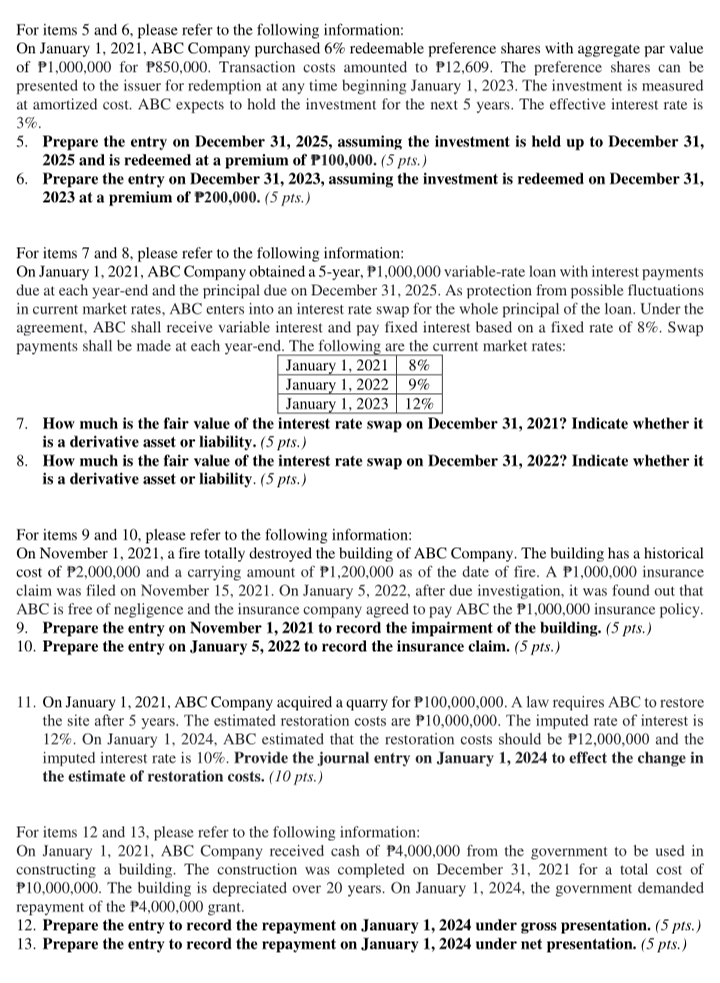 That is the question. For items 1 and 2, please refer to