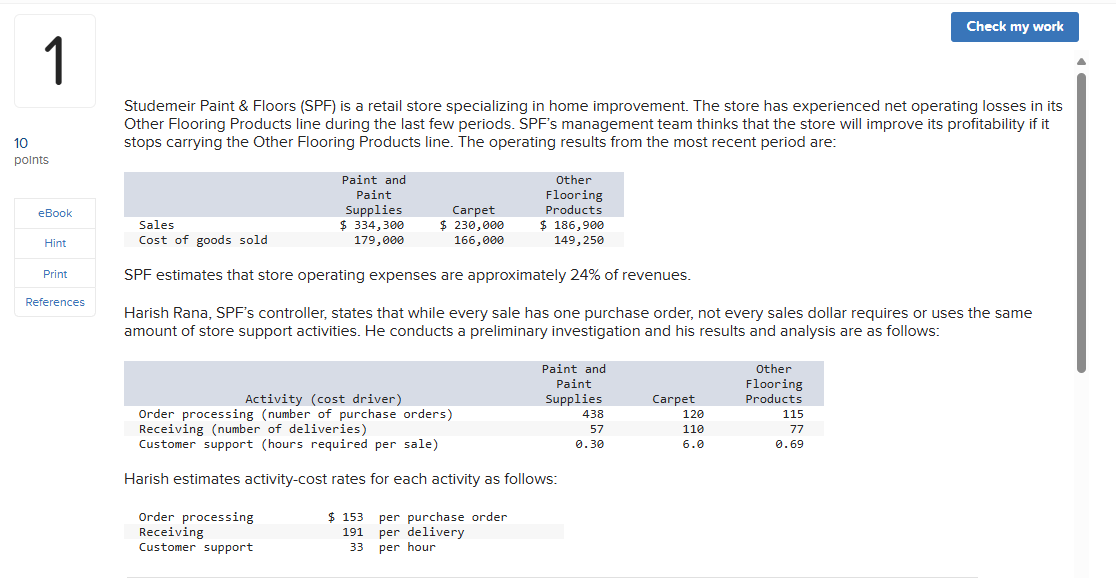  Studemeir Paint & Floors (SPF) is a retail store specializing in