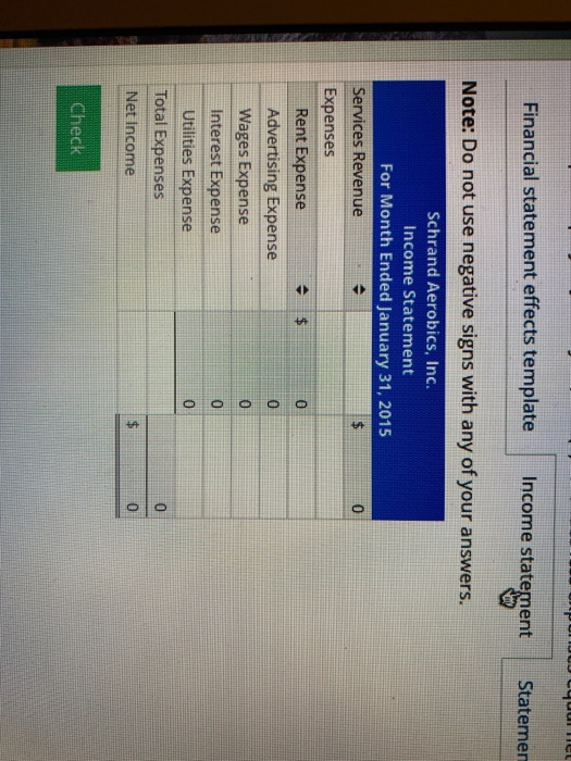 specializes in offering aerobics classes. On January 1, 2015, its beginning account