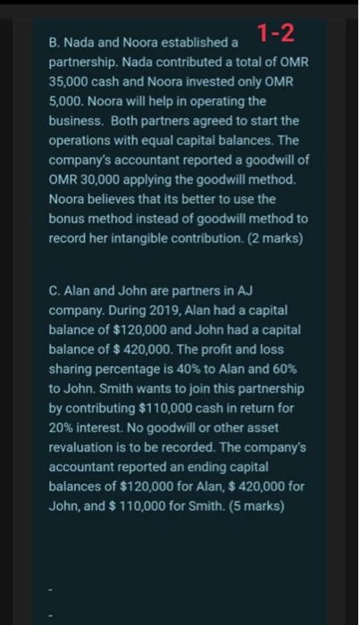  comment on each case B and C and explain whether you