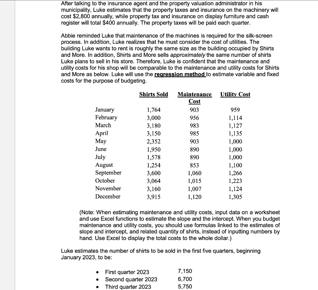 estimates. If sales estimate changes, all the other worksheets should automatically adjust