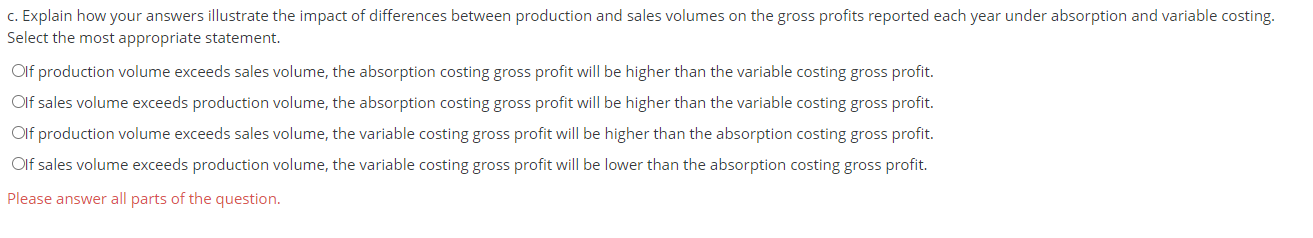 unit manufacturing costs of $54, of which $36 is variable. No units