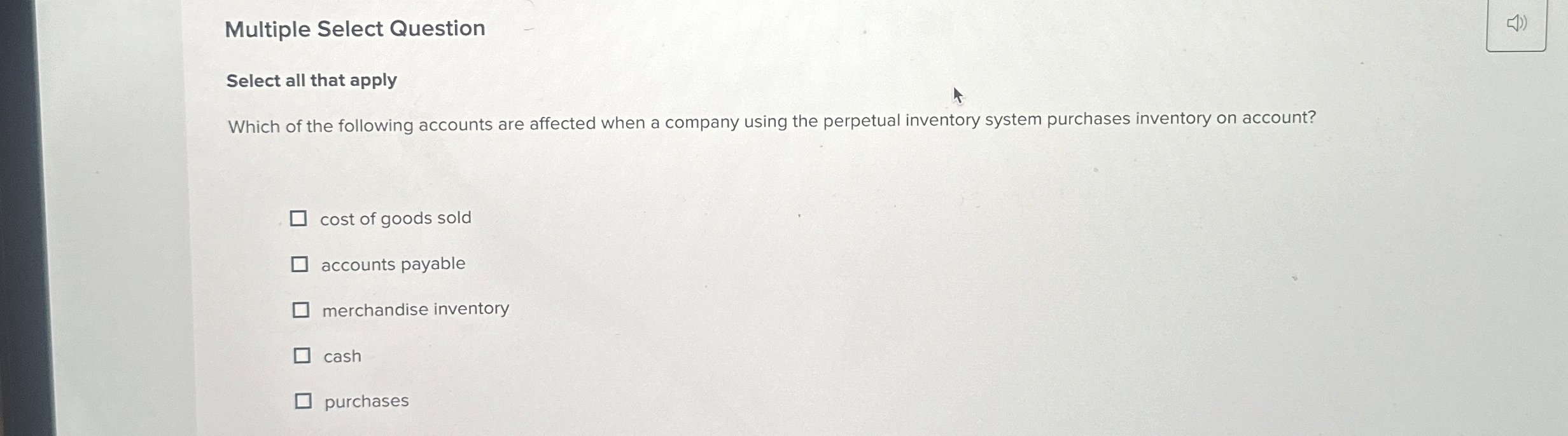 Multiple Select Question Select all that apply Which of the following
