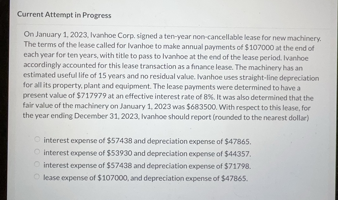  Current Attempt in Progress On January 1,2023, Ivanhoe Corp. signed a