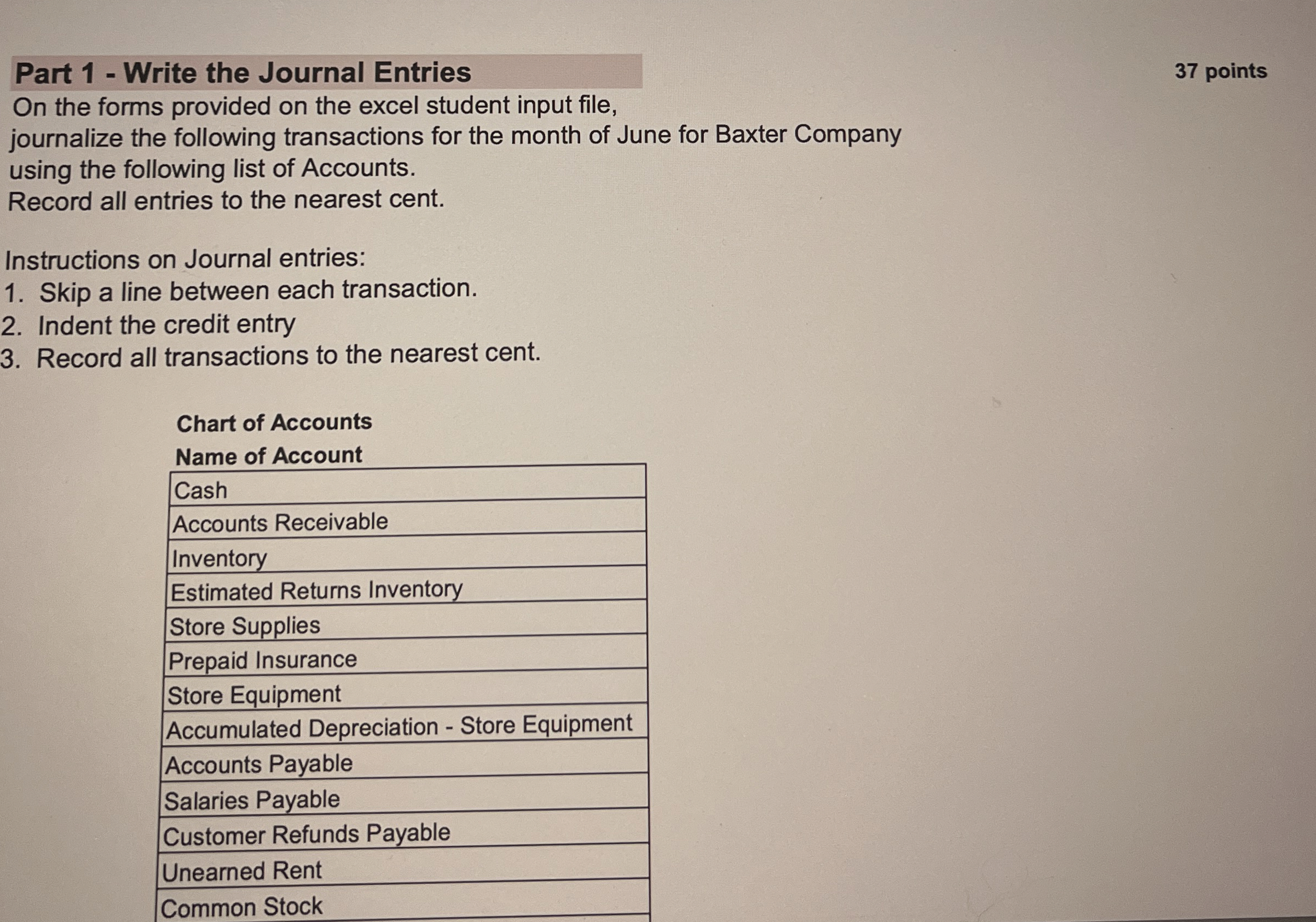  Financial Accounting Project 1 Chapters 1-5(Problem and Data) 100 points 1-Jun