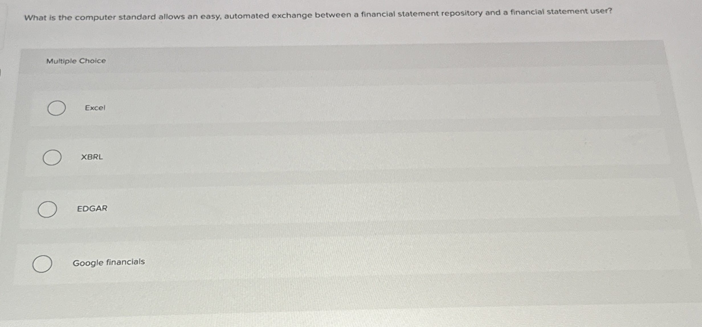 What is the computer standard allows an easy, automated exchange between