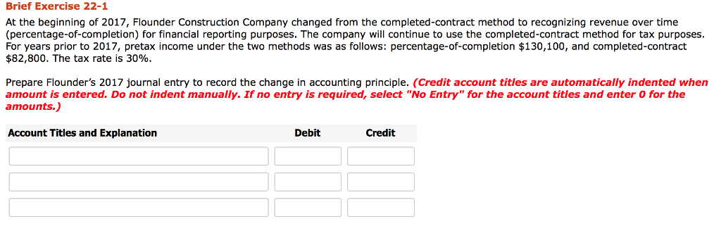 Please show how you got the numbers please. Brief Exercise 22-1 At