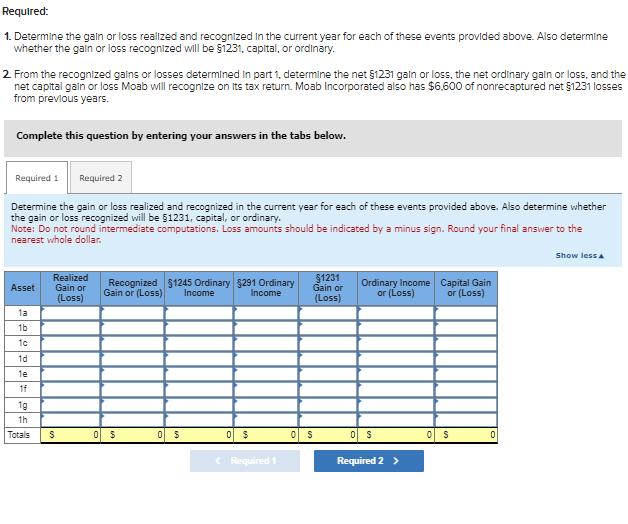  Show me the steps to solve ! Required information Comprehensive Problem