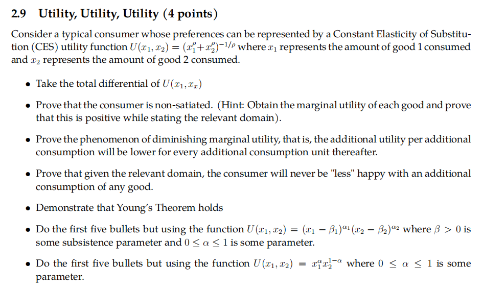 Consider a typical consumer whose preferences can be represented by a