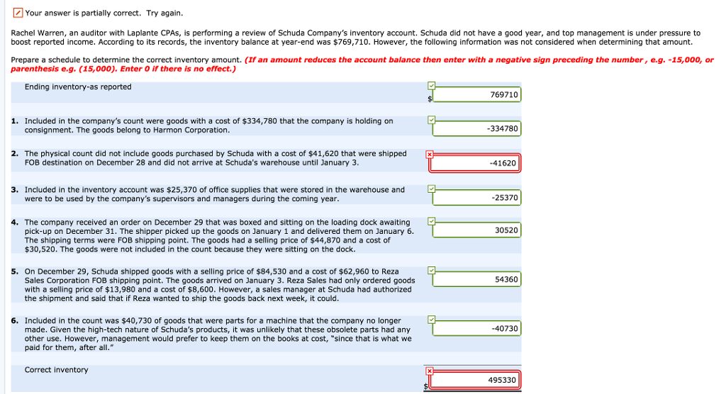 PLEASE CHECK WHY ANSWER IS WRONG DOUBLE CHECK ANSWERS Your answer