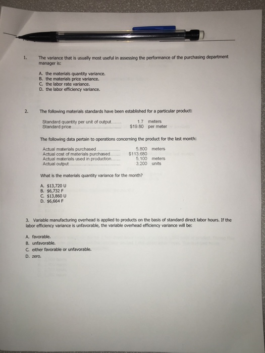  Help with question 1-3 The variance that is usually most useful