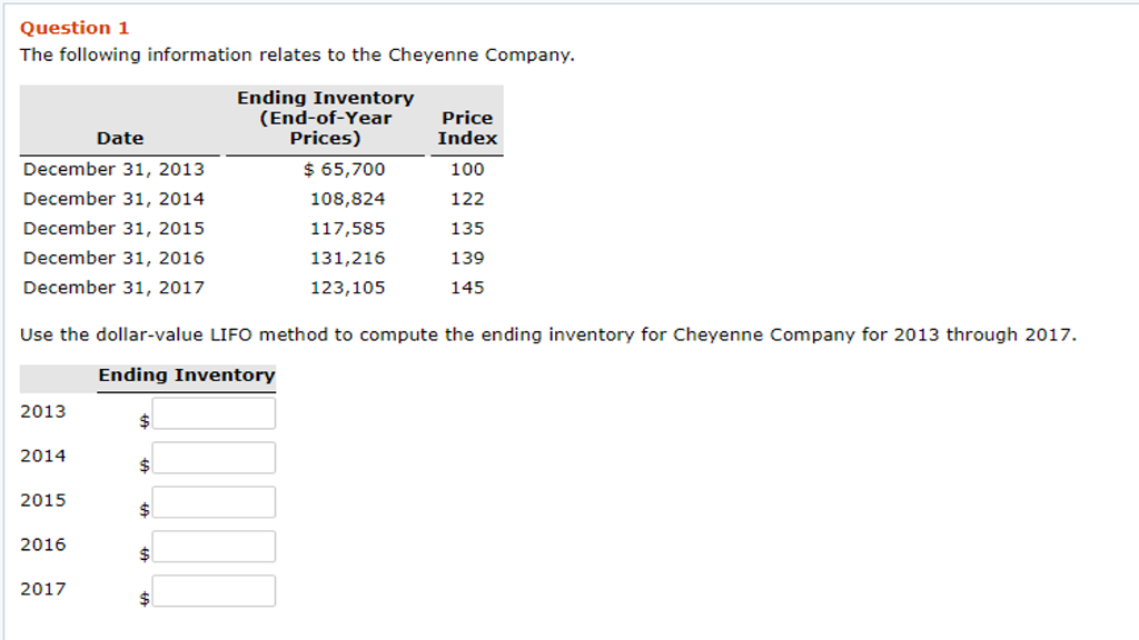 Please answer it clearly: Question 1 The following information relates to the