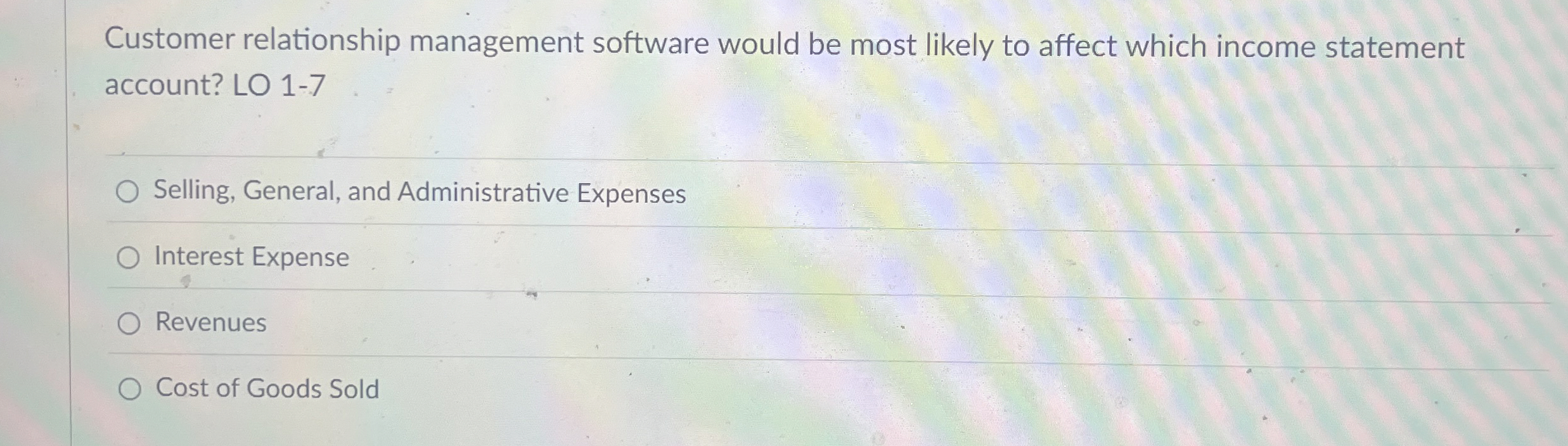  Customer relationship management software would be most likely to affect which