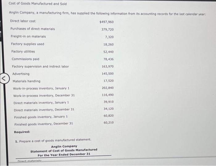  please answer in the format For the Year Ended December 31