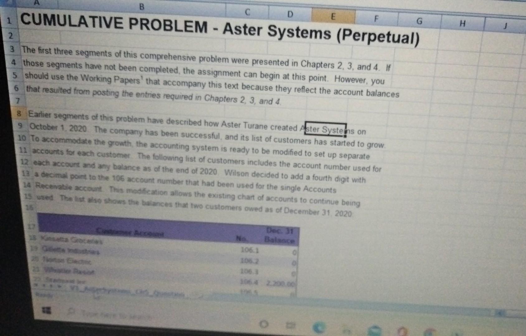 The first three segments of this comprehensive problem were presented in