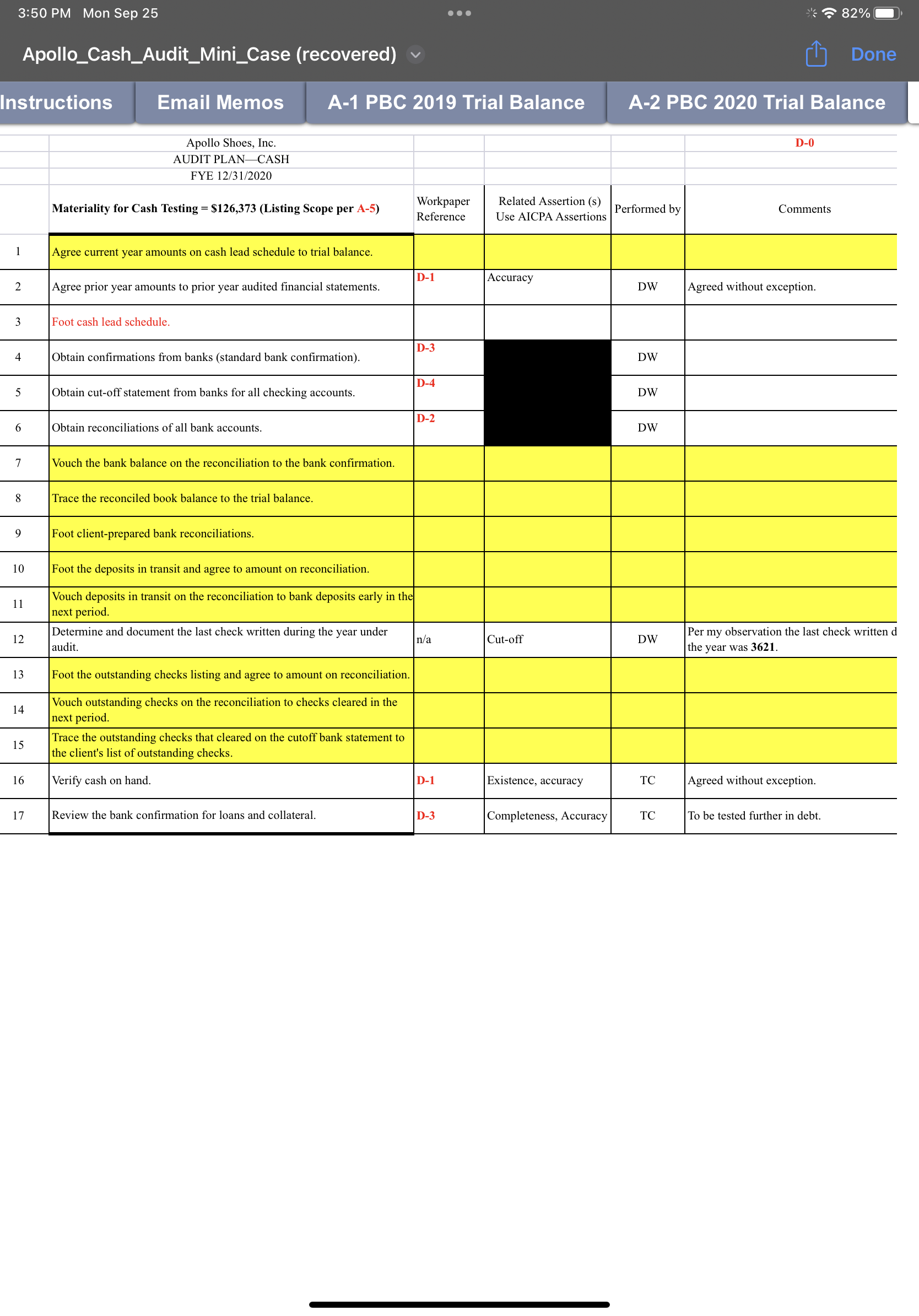 Please answer all the highlights in yellow Instructions Email Memos A-1 PBC