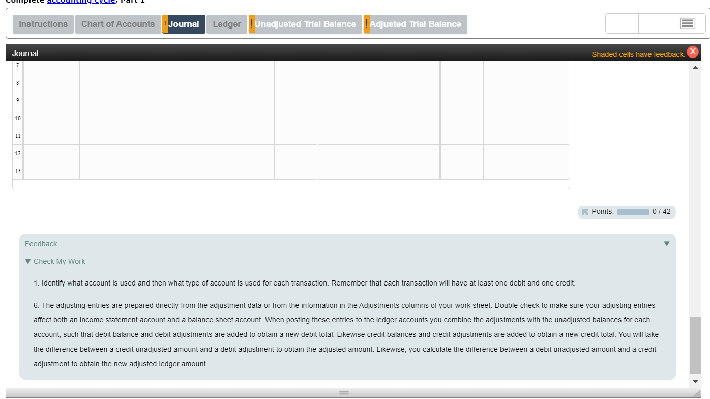 Depreciation Expense 55 Insurance Expense 59 Miscellaneous Expense Feedback Check My Work