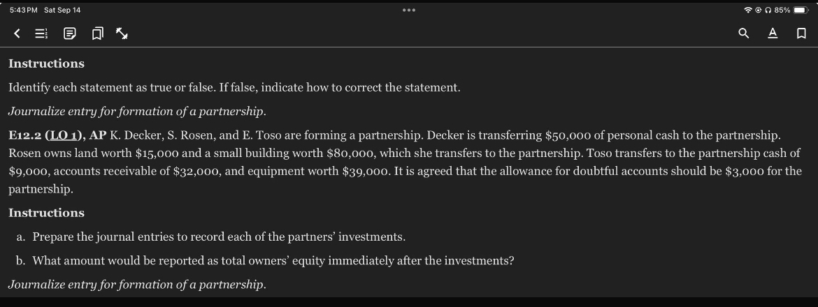  Instructions Identify each statement as true or false. If false, indicate