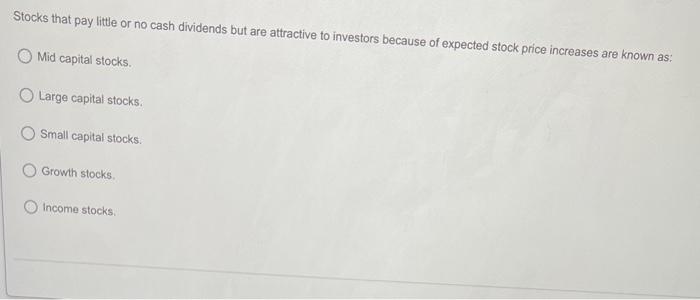 Cash register servicing. Checking. Bank deposits. Stocks that pay little or no