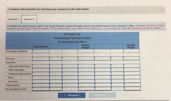 LO9-3, Lo9-4 LO9-6] Exchange Corp. is a company that acts as a
