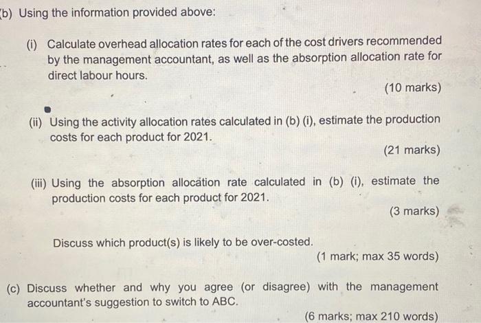 rate based on direct labour hours. The management accountant of this company