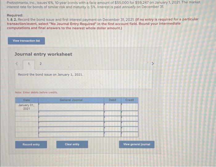 $50,000 for $44,221 on January 1, 2021. The market interest rate for
